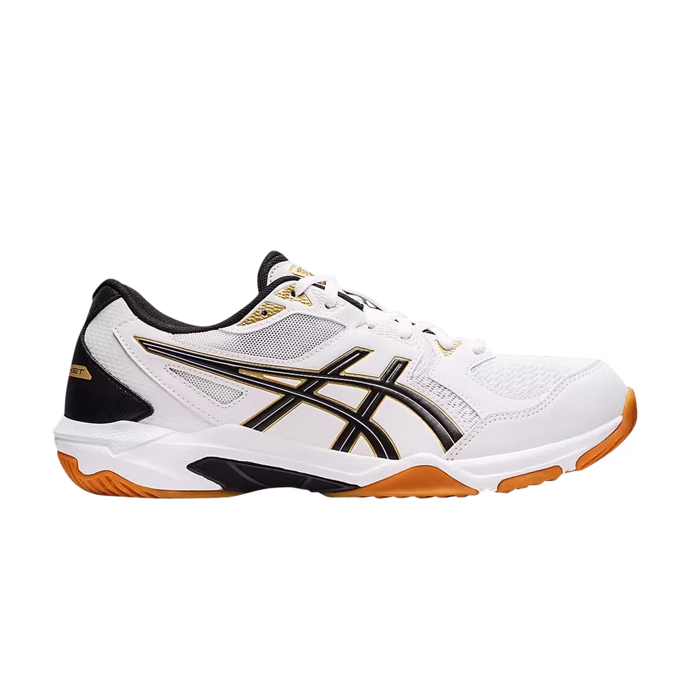 Asics Gel Rocket 10 2E Wide White Black Gum