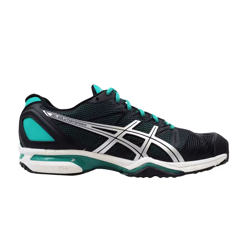Asics Women's Gel Resolution Speed Black Aqua Green