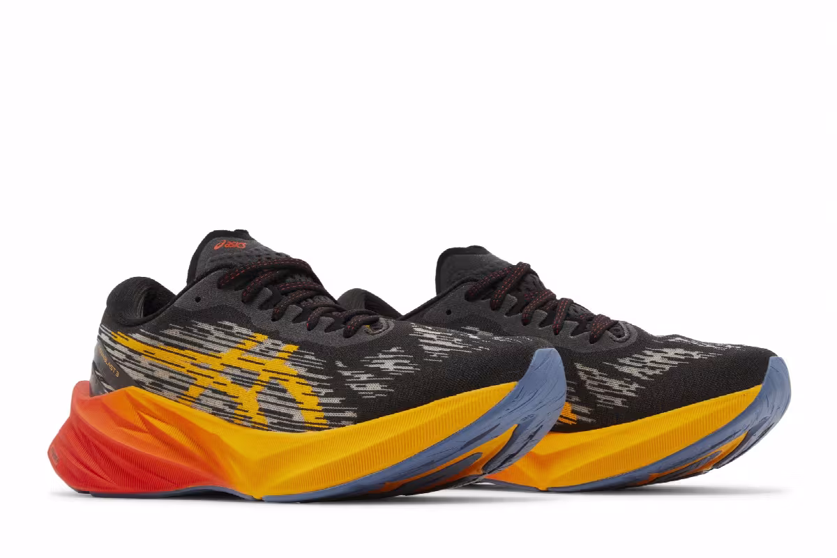 Asics Novablast 3 Black Orange, view 9