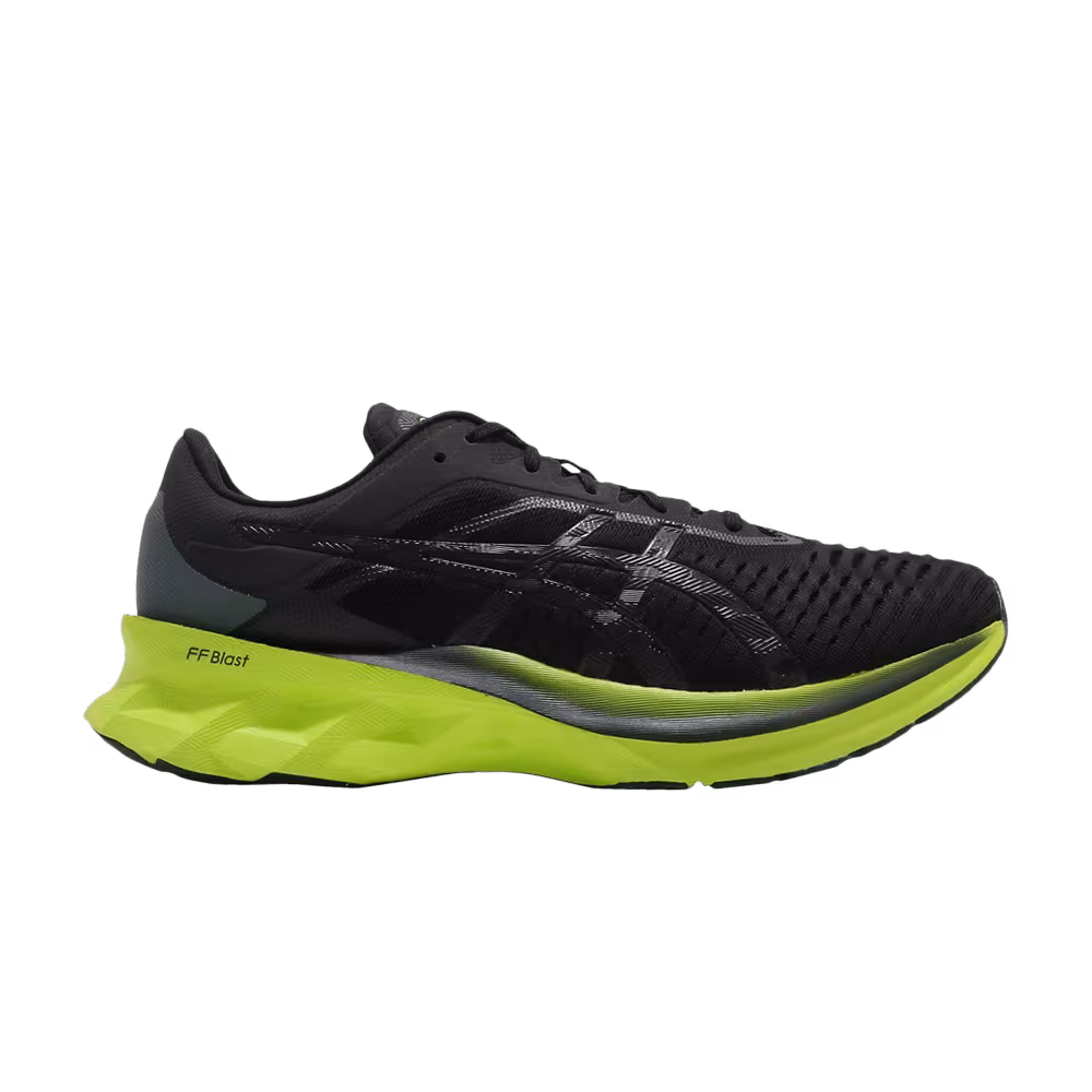 Asics Novablast Black Lime Zest