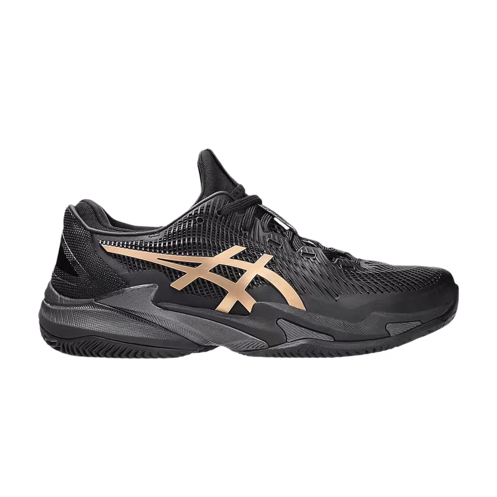 Asics Court FF 3 Novak Clay Black Prism Gold hi