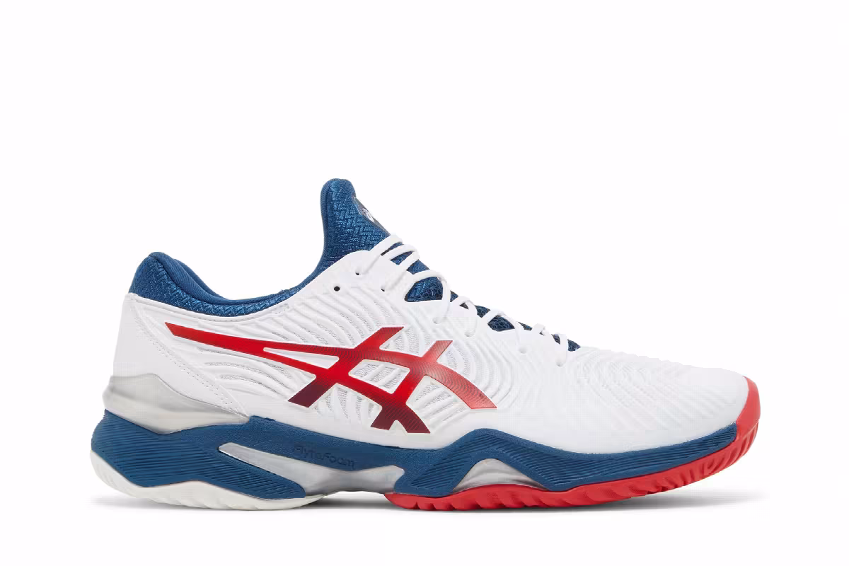 Asics Court FF 2 Novak White Mako Blue, view 2