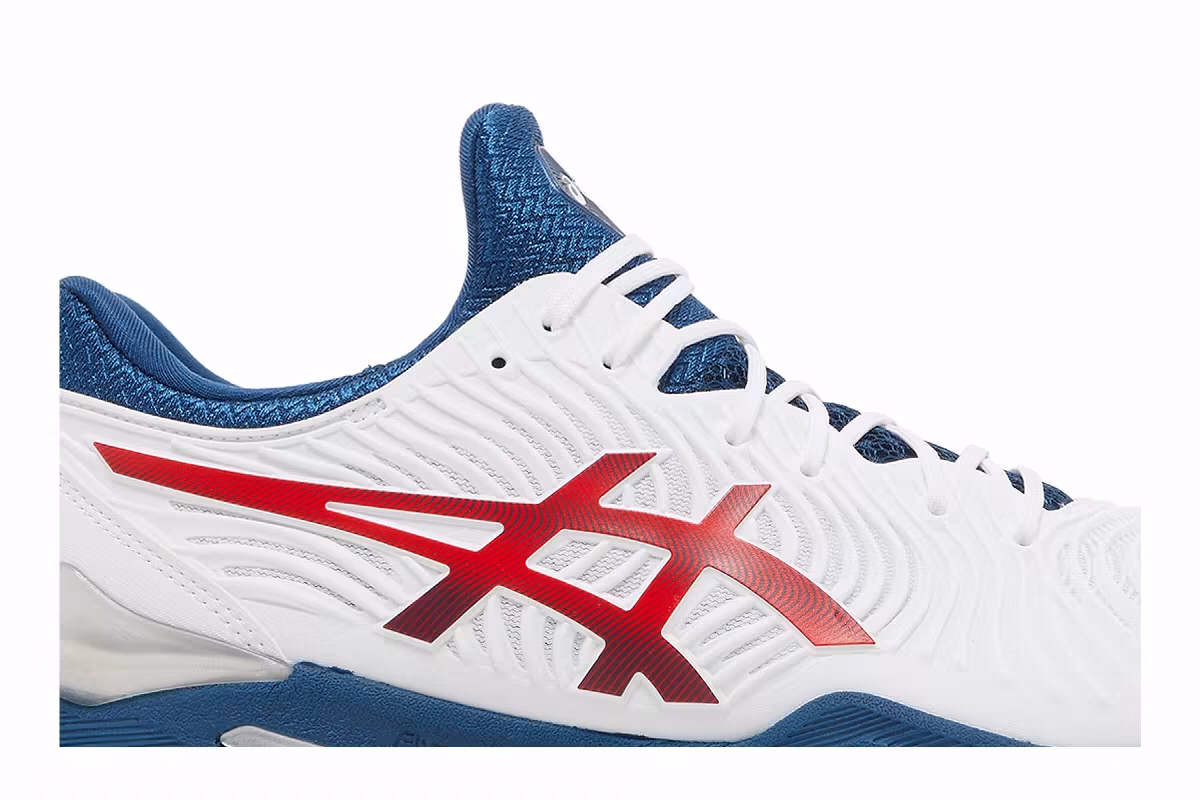 Asics Court FF 2 Novak White Mako Blue, view 3