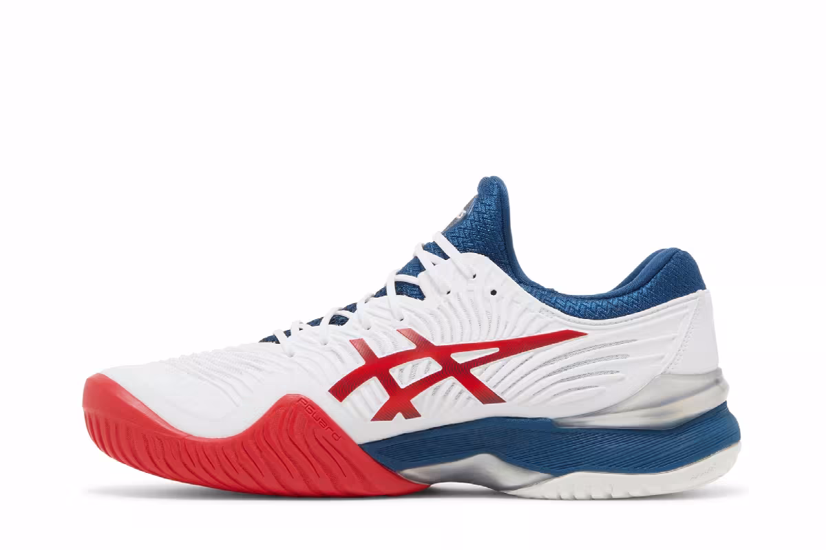 Asics Court FF 2 Novak White Mako Blue, view 4