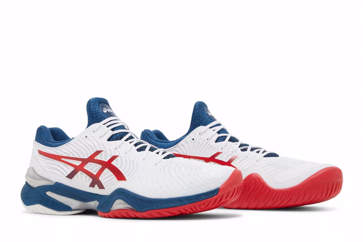 Asics Court FF 2 Novak White Mako Blue, view 9