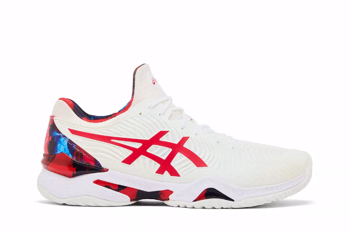 ASICS Court FF Novak LE White Classic Red, view 2