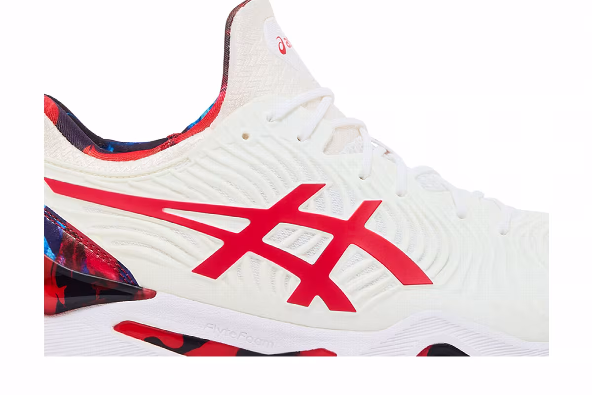 ASICS Court FF Novak LE White Classic Red, view 3