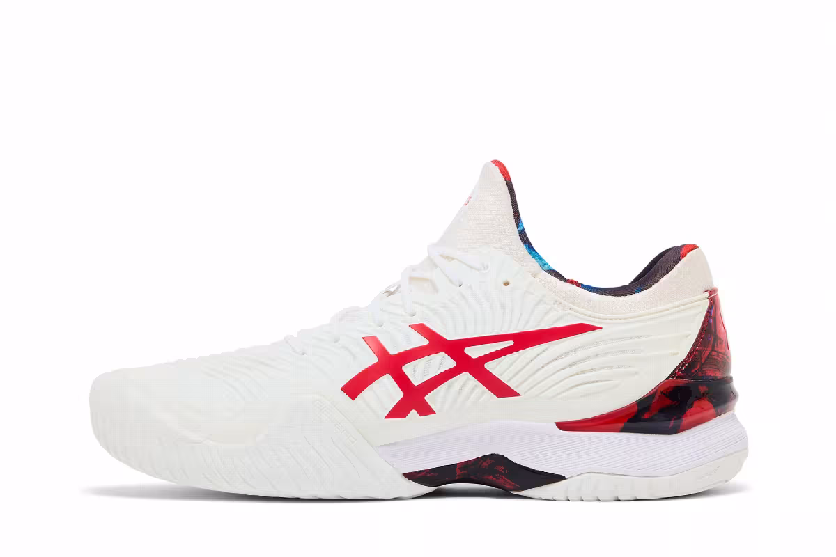 ASICS Court FF Novak LE White Classic Red, view 4