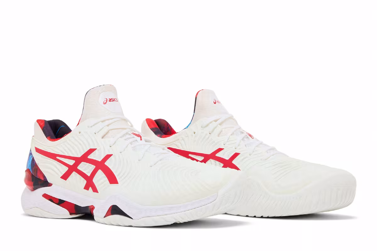 ASICS Court FF Novak LE White Classic Red, view 9