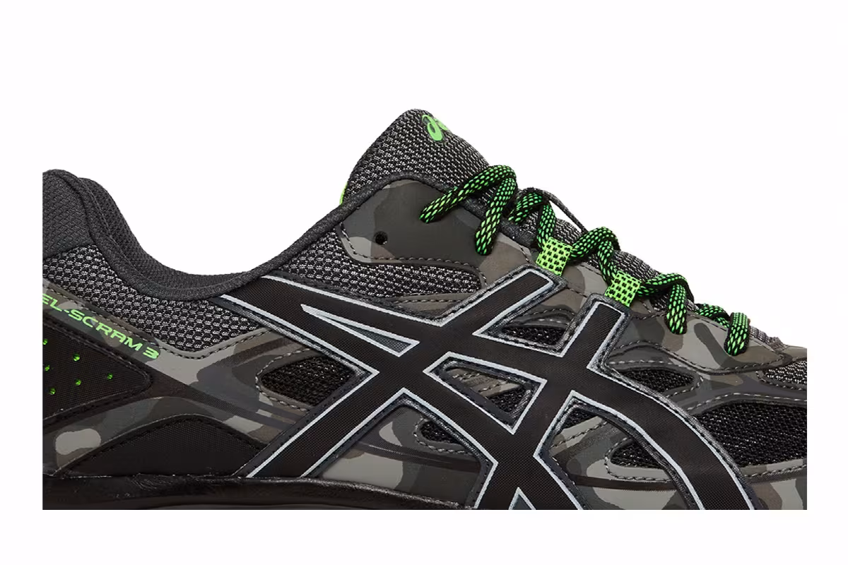 Asics Gel Scram 3 Carbon Green Gecko Camo, view 3