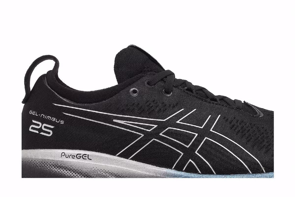 Asics Gel Nimbus 25 Platinum Black Pure Silver, view 3