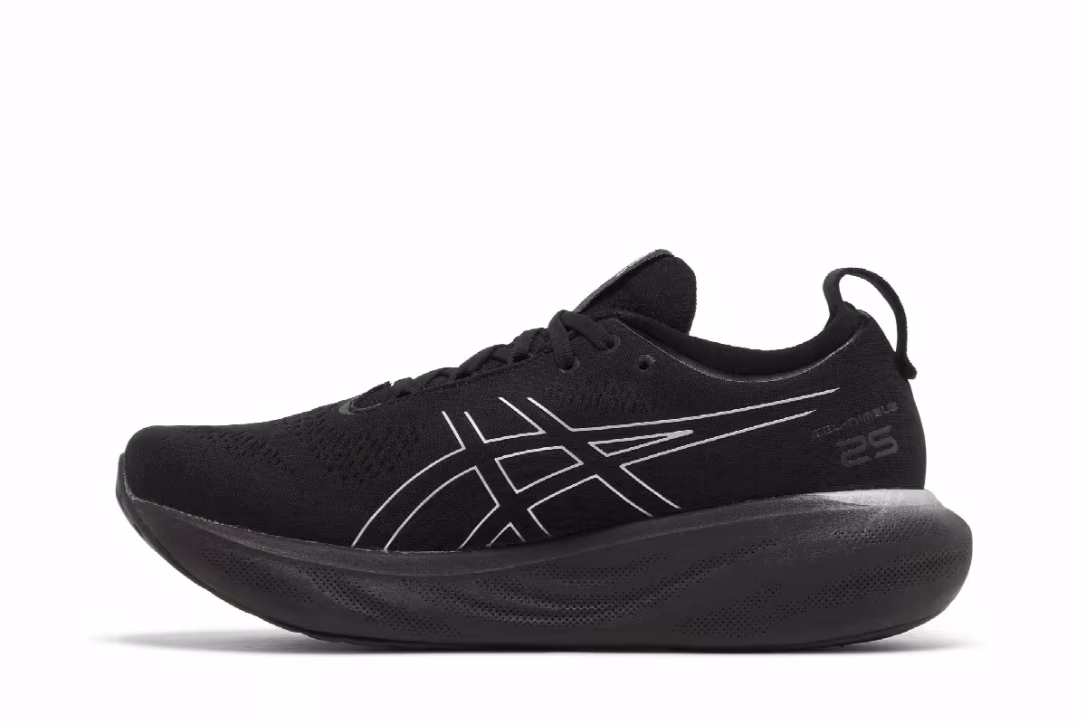 Asics Gel Nimbus 25 Platinum Black Pure Silver, view 4