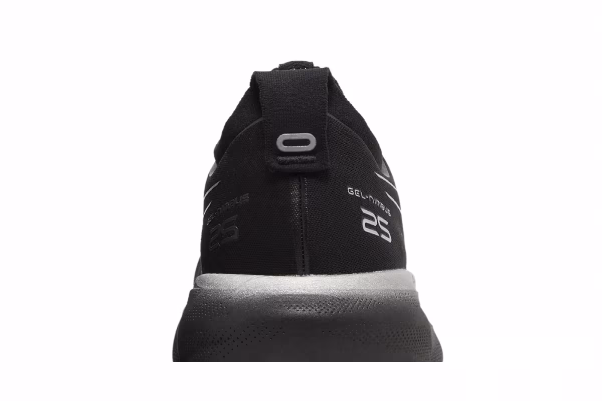 Asics Gel Nimbus 25 Platinum Black Pure Silver, view 8