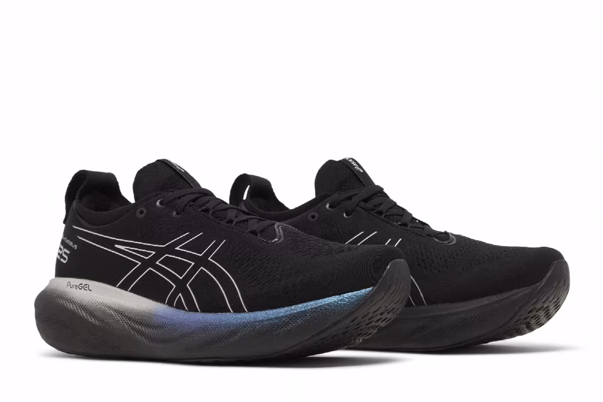 Asics Gel Nimbus 25 Platinum Black Pure Silver, view 9