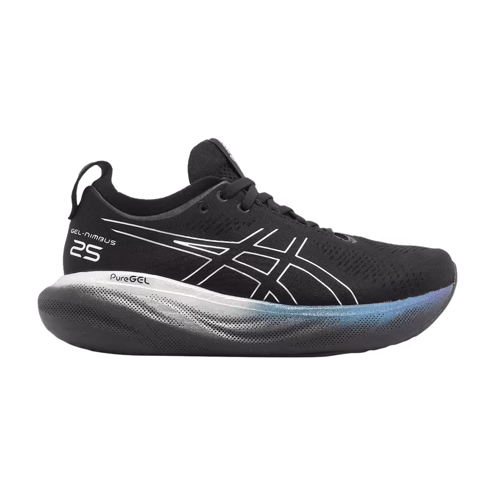 Asics Women's Gel Nimbus 25 Platinum Black Pure Silver