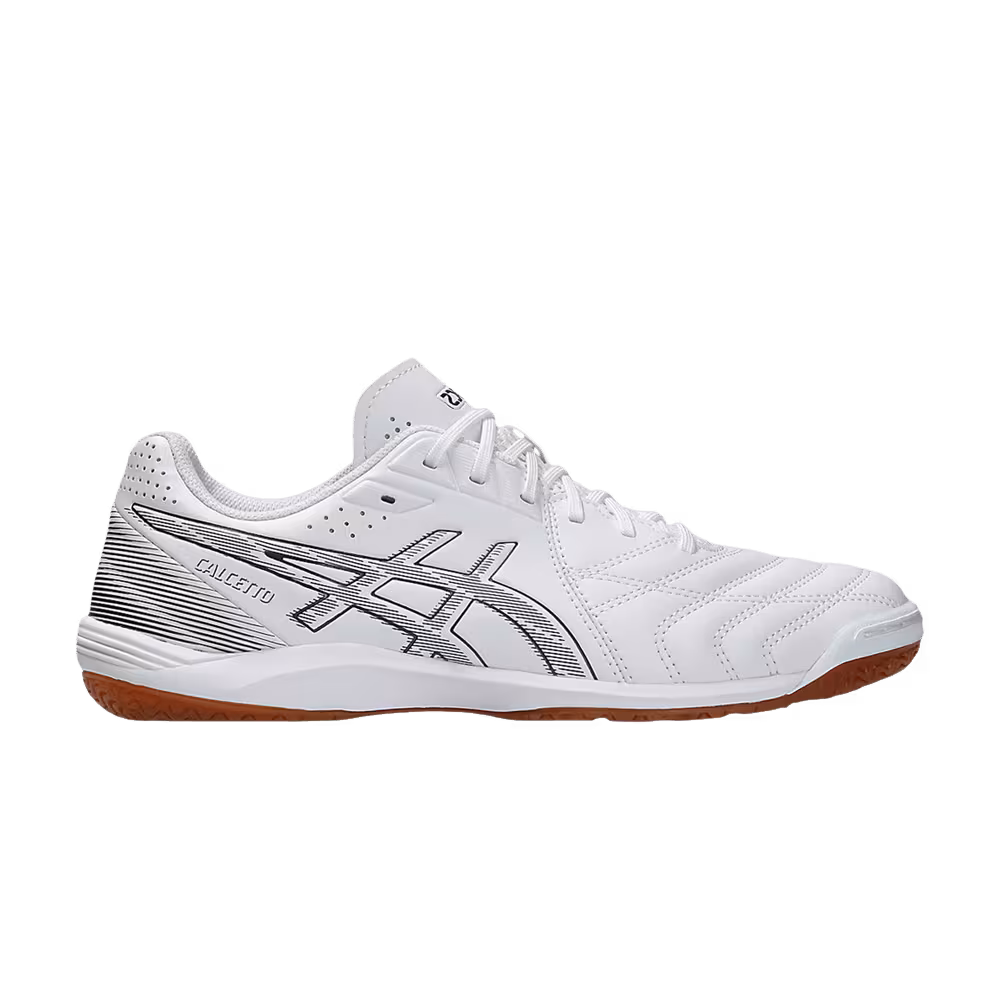 ASICS Calcetto 9 2E Wide White Gunmetal