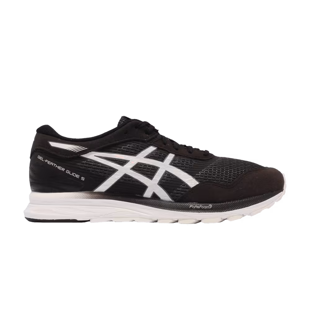 Asics Gel Feather Glide 5 2E Wide Black White