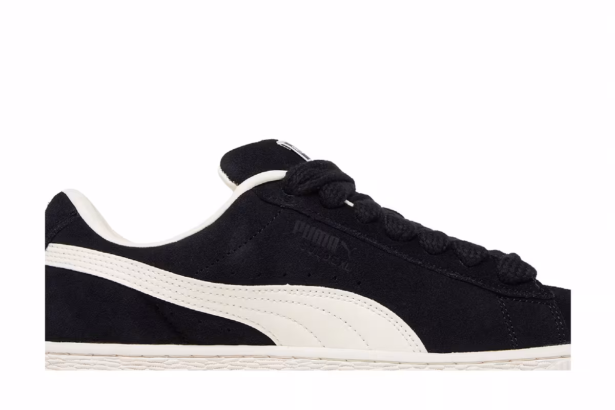 Pleasures x Puma Suede XL Black Frosted Ivory, view 3
