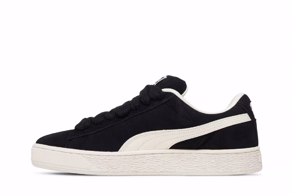 Pleasures x Puma Suede XL Black Frosted Ivory, view 4