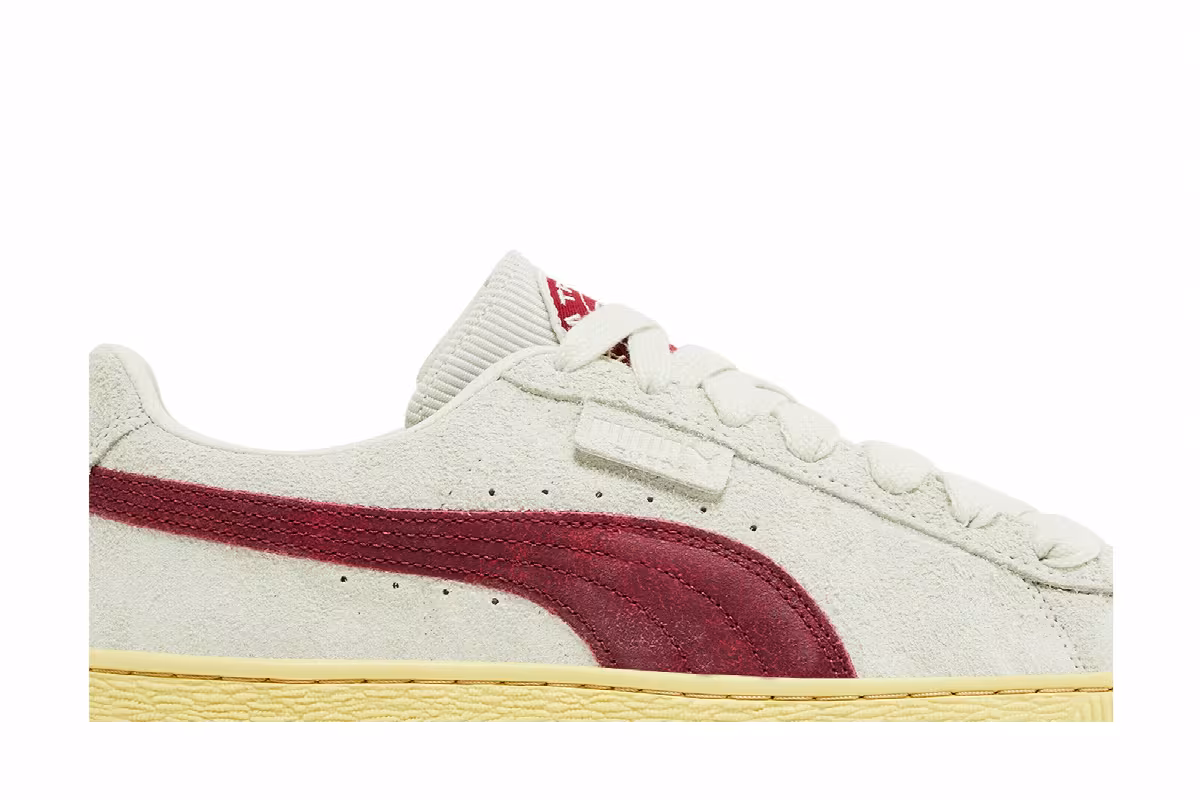 Palm Tree Crew x Puma Suede R Vapor Grey Club Red, view 3