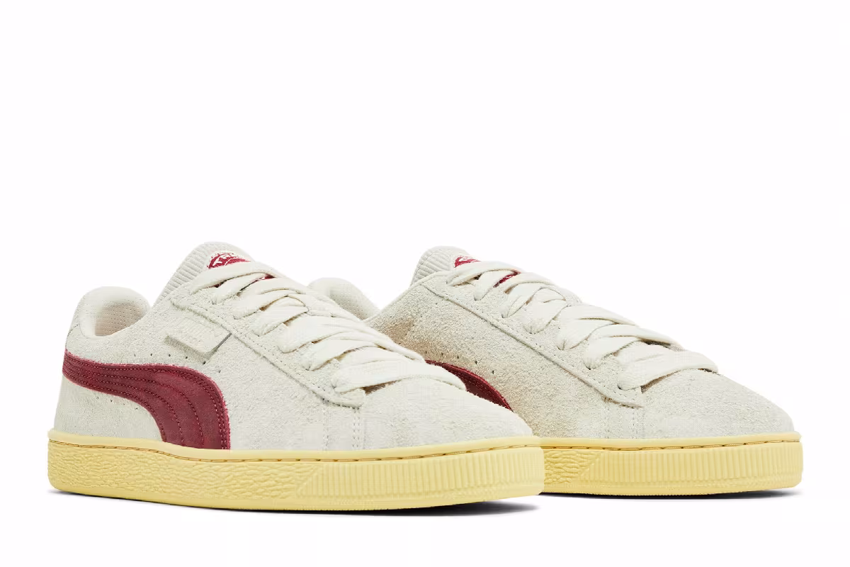 Palm Tree Crew x Puma Suede R Vapor Grey Club Red, view 9