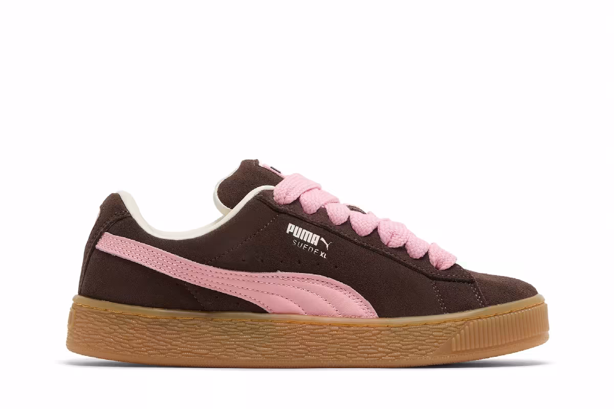 Puma Women's Suede XL Chestnut Brown Peach Smoothie, view 2
