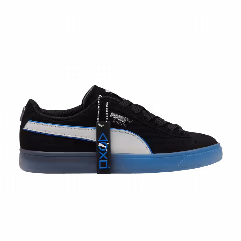 Puma PlayStation x Suede Big Kid 'Black Glacial Grey'