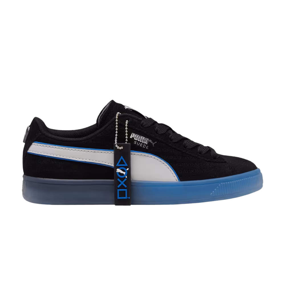 Puma PlayStation x Suede Big Kid Black Glacial Grey