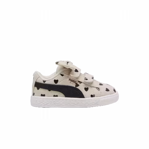 Puma Suede Classic Re-Bow Velcro Toddler 'Hearts - Alpine Snow Black'