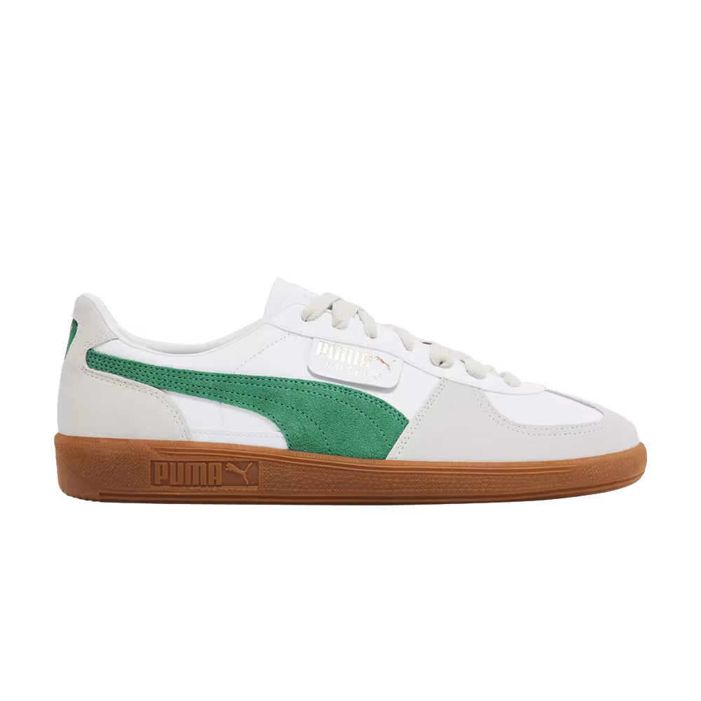 Puma Palermo Leather White Archive Green Gum