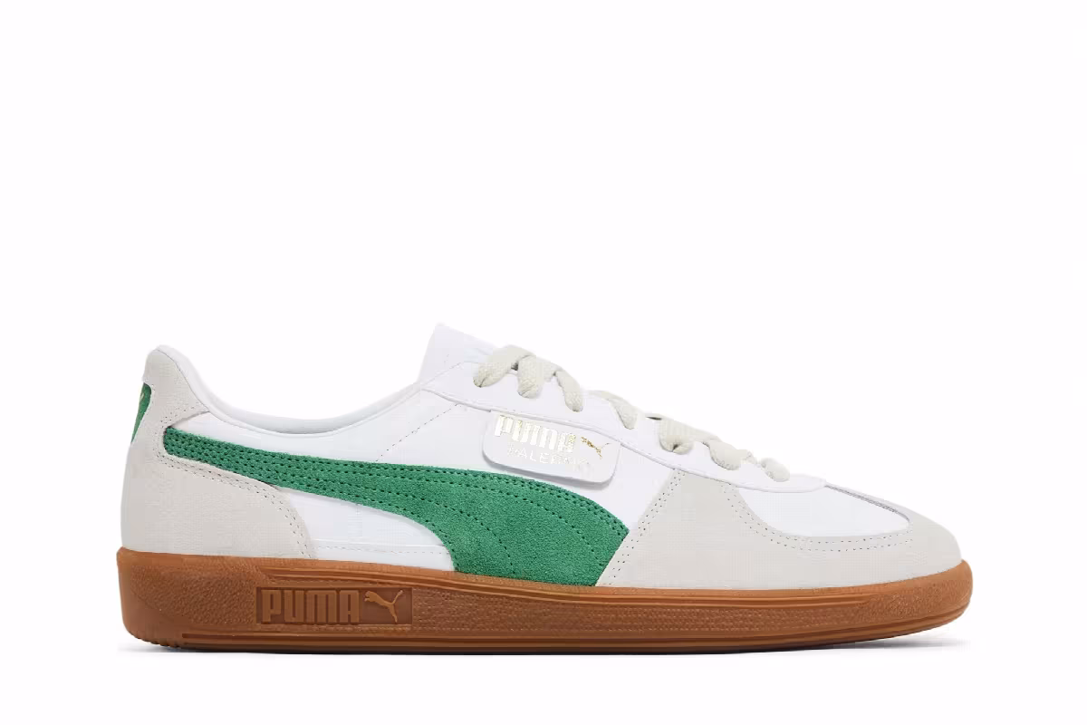Puma Palermo Leather White Archive Green Gum, view 2