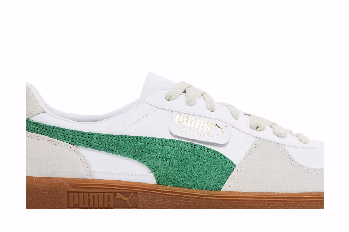 Puma Palermo Leather White Archive Green Gum, view 3