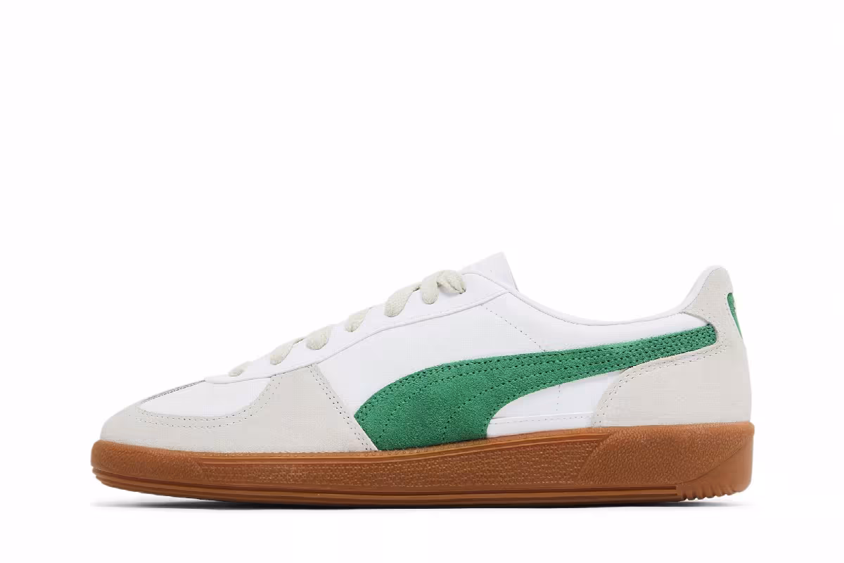 Puma Palermo Leather White Archive Green Gum, view 4