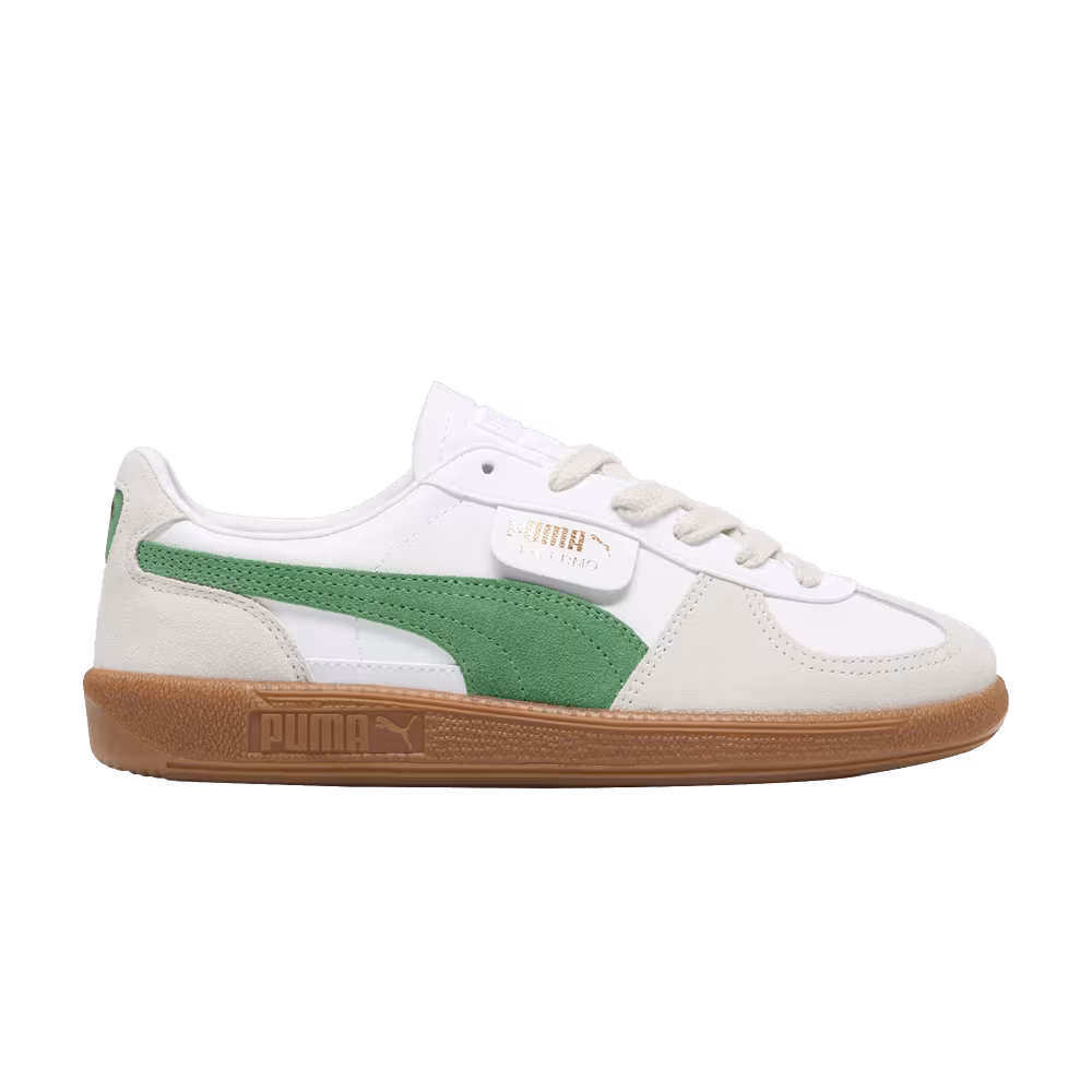 Puma Women's Palermo White Archive Green Gum