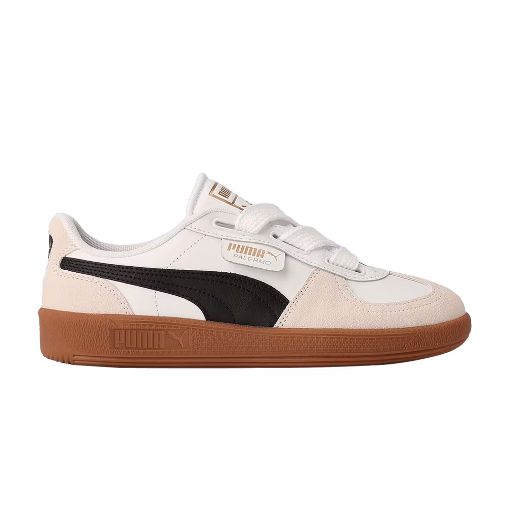 Puma Women's Palermo Wide Lace SD White Black Gum