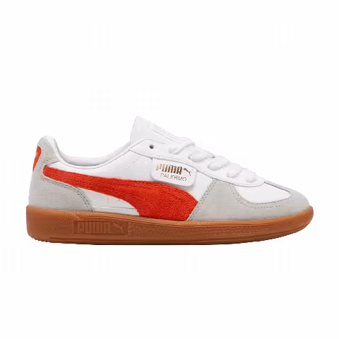 Puma Palermo Leather Big Kid 'White Redmazing Gum'
