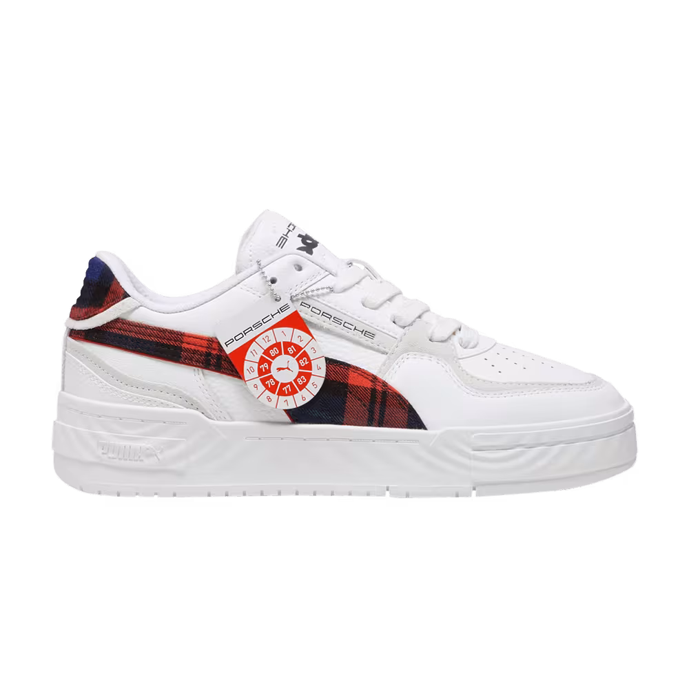 Porsche Legacy x Puma CA Pro Tartan Formstrip - White Redmazing