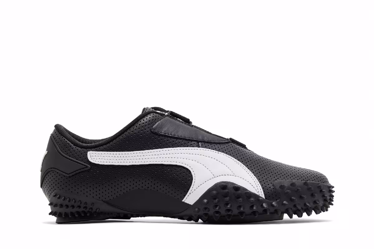 Puma Mostro Perforated Leather Pack - Black White, view 2