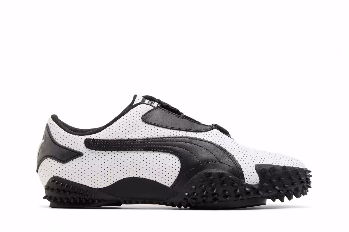 Puma Mostro Perforated Leather Pack - White Black, view 2