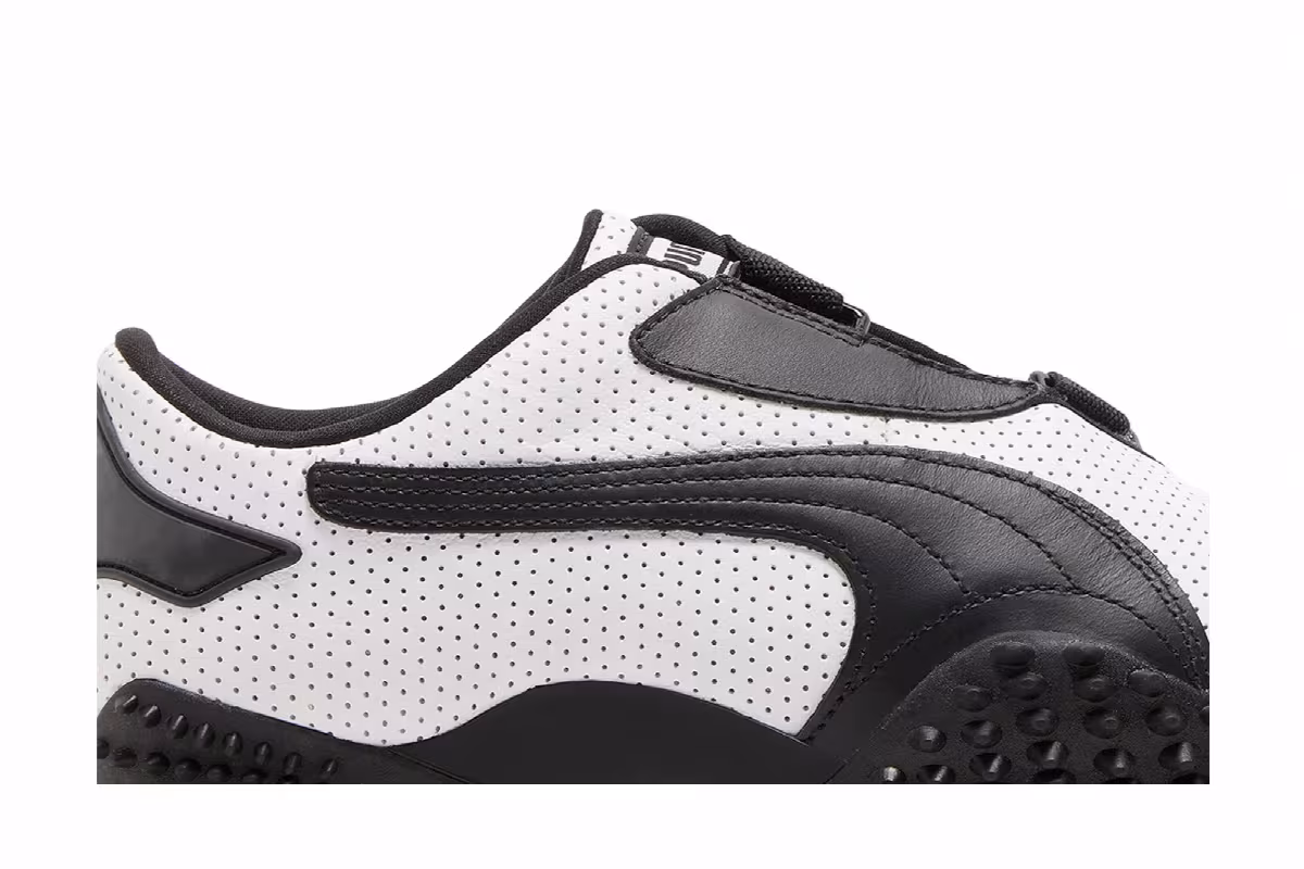 Puma Mostro Perforated Leather Pack - White Black, view 3