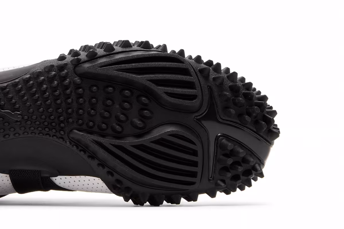 Puma Mostro Perforated Leather Pack - White Black, view 6