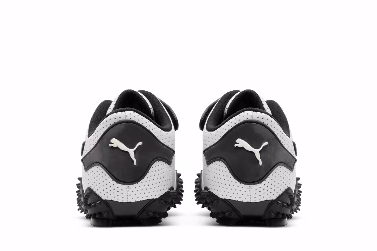 Puma Mostro Perforated Leather Pack - White Black, view 7