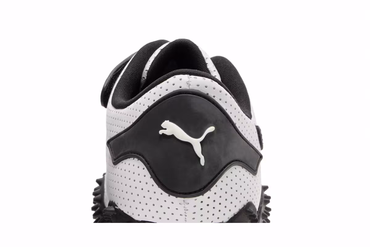 Puma Mostro Perforated Leather Pack - White Black, view 8