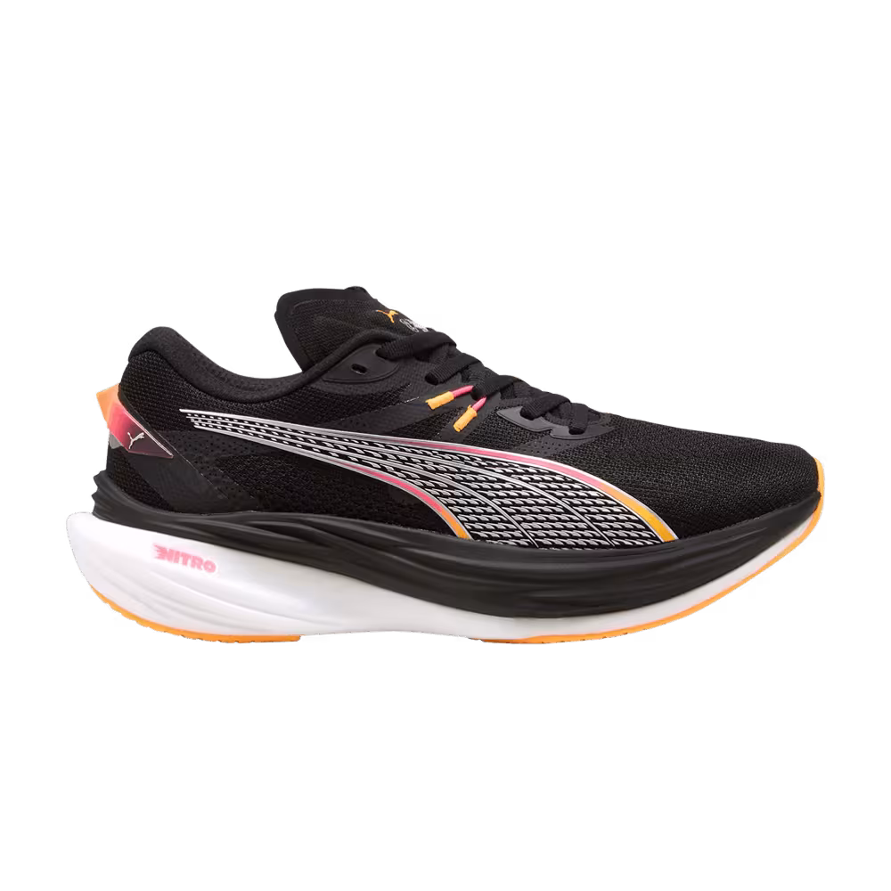 Puma Deviate Nitro 3 Wide Black Sunset Glow