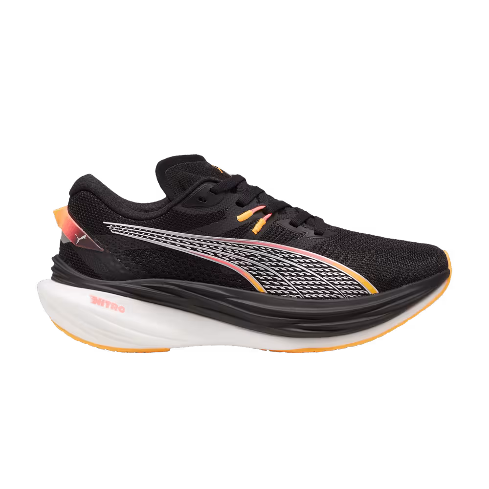 Puma Women's Deviate Nitro 3 Wide Black Sunset Glow