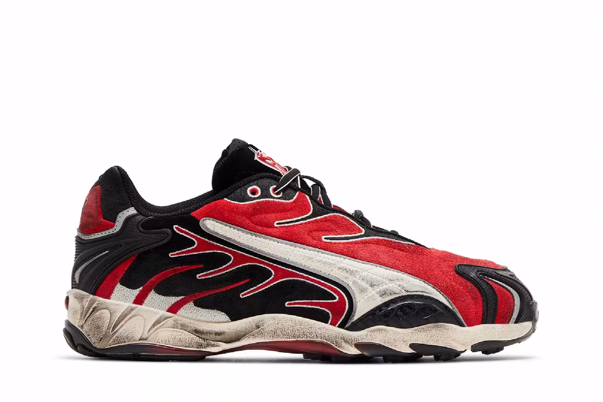 A$AP Rocky x Puma Inhale Distressed Pack - Black Pop Red, view 2