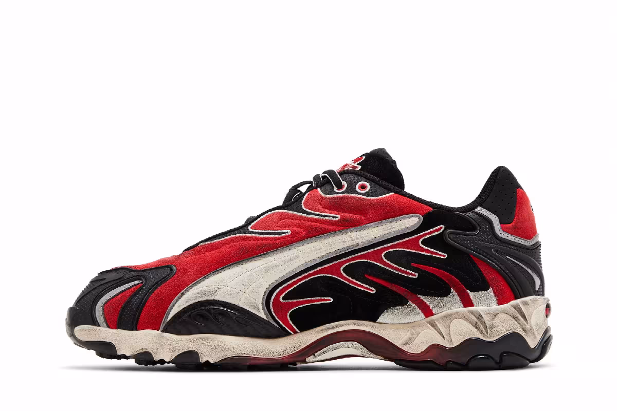 A$AP Rocky x Puma Inhale Distressed Pack - Black Pop Red, view 4