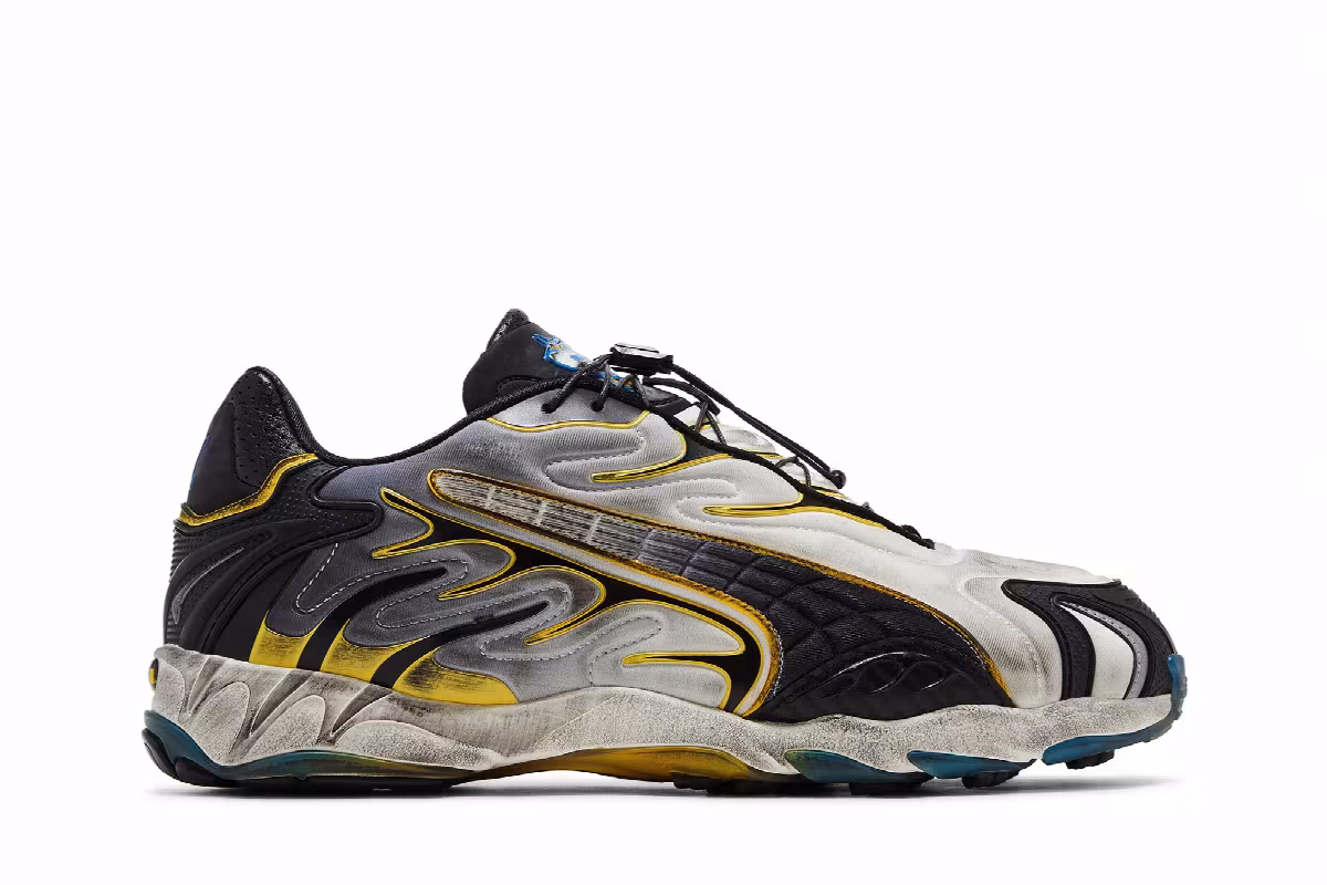 A$AP Rocky x Puma Inhale Distressed Pack - Warm White Pelé Yellow, view 2