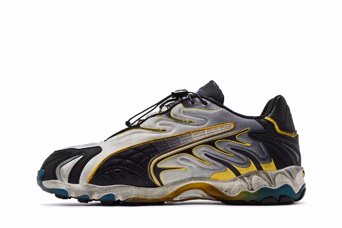 A$AP Rocky x Puma Inhale Distressed Pack - Warm White Pelé Yellow, view 4