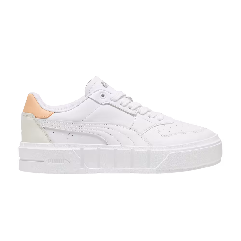Puma Women's Cali Court Leather White Peach Fizz
